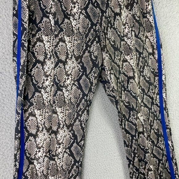 Snake Skin Print Pants Womens Stretch High Rise Snakeskin Size Medium Blue NWT - Picture 8 of 10